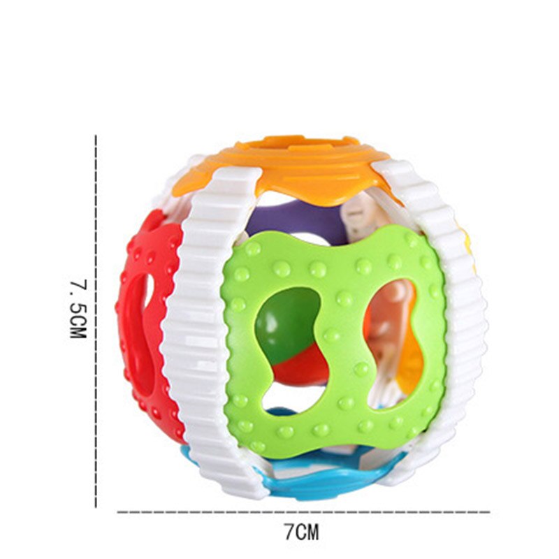 Funny Baby Toys Loud Newborn Baby Toy Infant Early Learning Bell Bell Soft Plastic 6 Color Hand Ball Rattle Kids Educational Toy