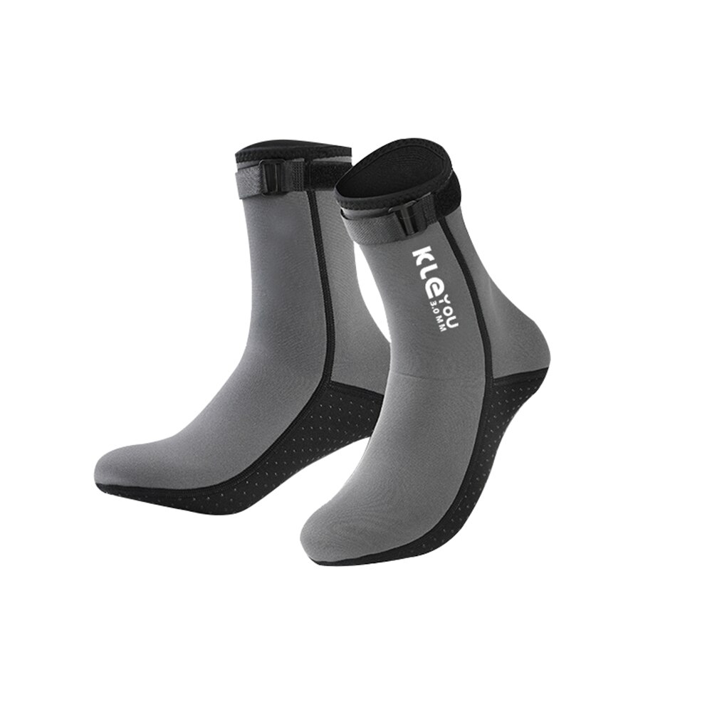 Calzini in neoprene 3MM per nuoto calzini sup da immersione calzini con suola in gomma calzini da nuoto antiscivolo calzini da Surf calzini impermeabili: grigio / L(40-41)