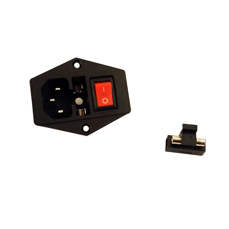 With 10A fuse Power Switch AC Power Socket 10A 250V Connector Plug AC01ACW