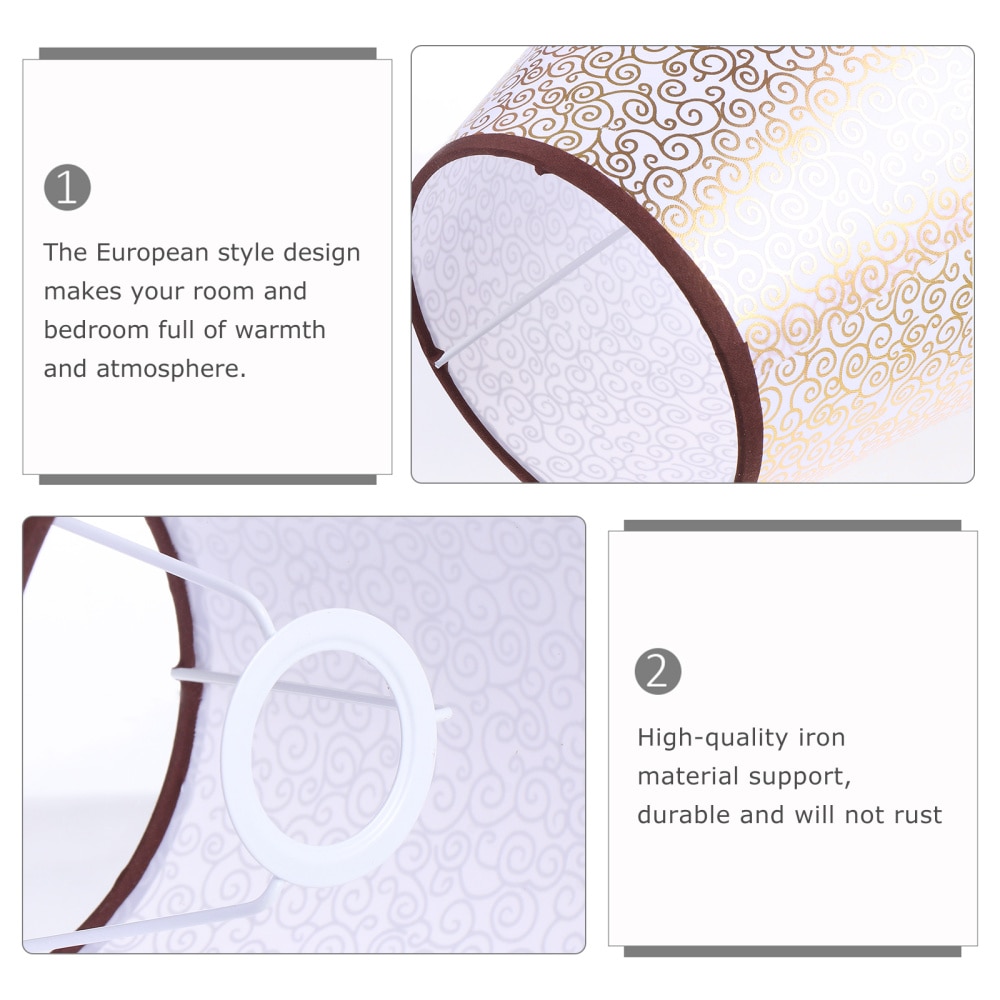 1pc Lamp Shade Cloth Lampshade Table Lamp Protective Cover Home Decoration