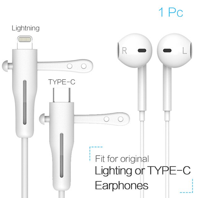 Kabel Schutz Für Apfel iPhone USB Ladegerät Kabel Veranstalter Schoner Draht Wickler Schutz Für iPhone Typ C Kopfhörer Kabel: 8pin oder C earphone