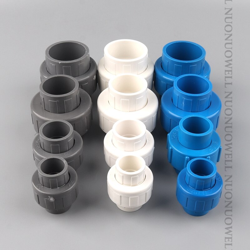 2Pcs PVC Rohr Stecker 20 25 32 40mm Union Anschlüsse Aquarium Tank Wasser Rohr Gleich Armaturen Bewässerung Garten wasser Anschluss