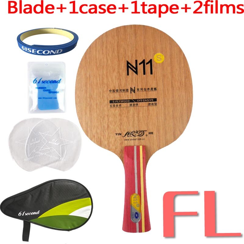 Galaxy Milky Way Yinhe Blade N11s N 11s N-11s OFFENSIVE for Table Tennis Racket Balls Racquet Sports Shakehand: FL with HM case