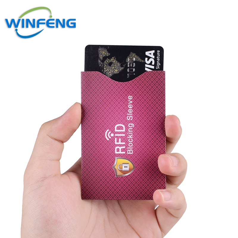 5Stck Aluminium Folie Anti RFID Karte Halfter NFC Blockierung Leser sperren Ich würde Bank Karte Halfter fallen Schutz Metall Kreditkarte fallen