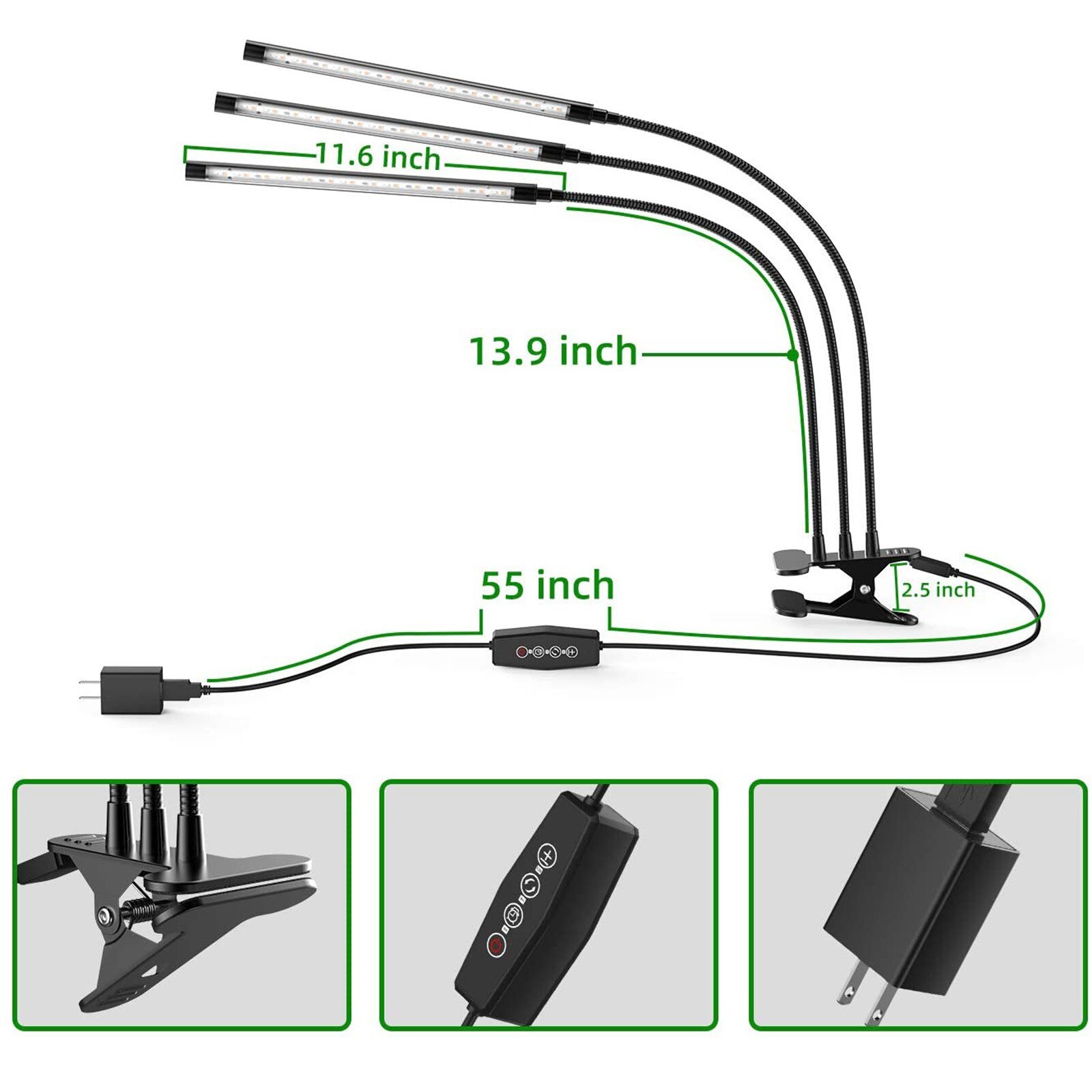 Plant Light 9W 45 LED Constant Time LED Plant Growth lights Plant Cultivation Light Sunlight Color LED,
