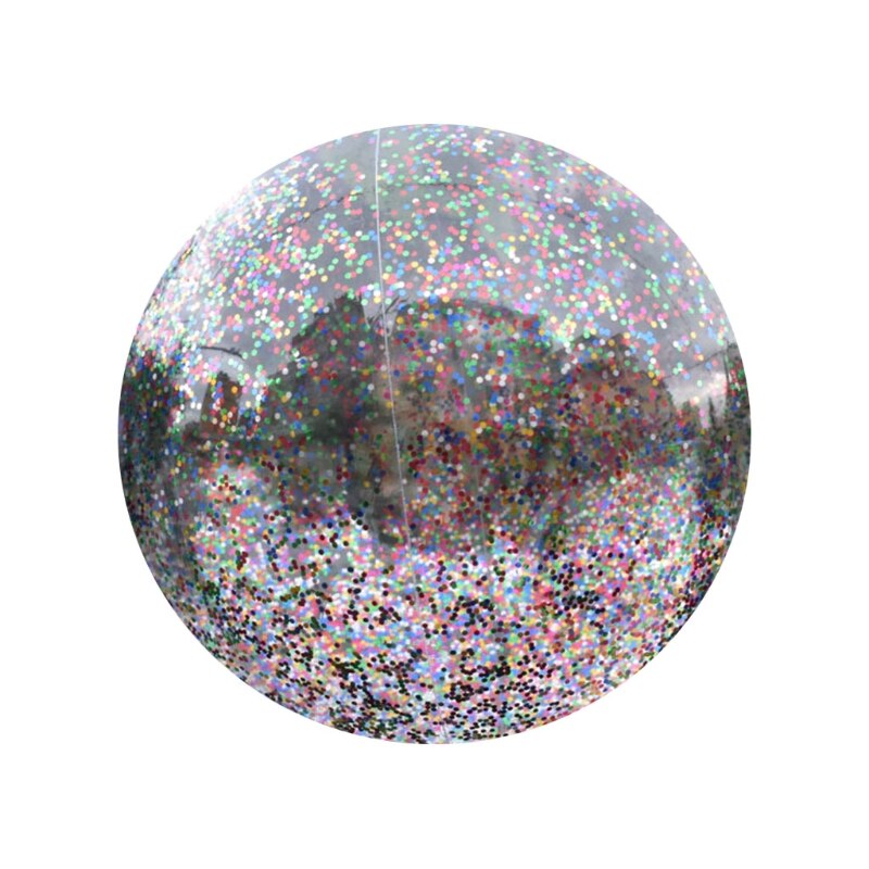 Inflatable Glitter Beach Ball 16inch/24inch Confetti Beach Ball Pool Summer Party Toy Playing Entertainment Supplies