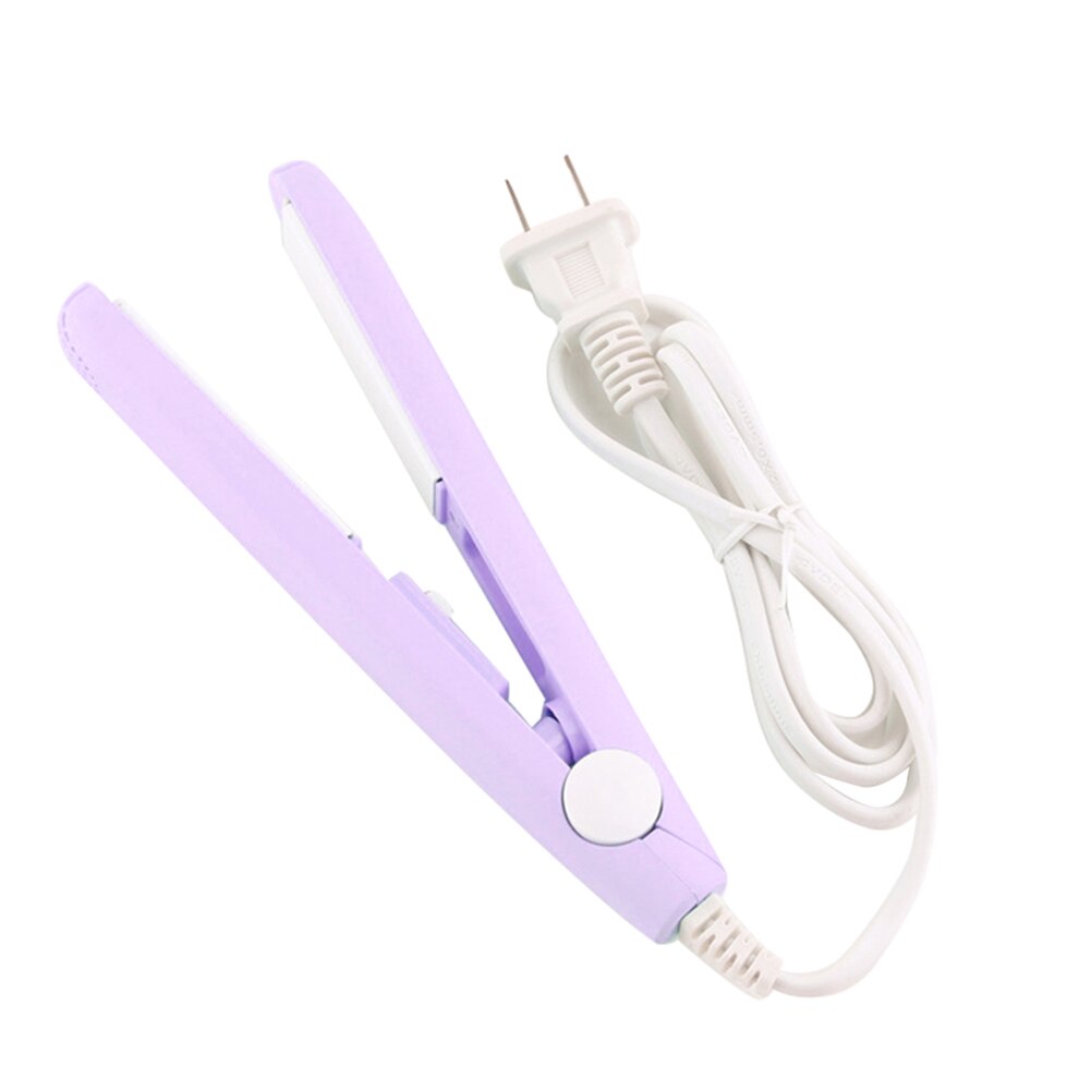 Mini rizos para alisar el cabello hierro rosa cerámica rizador hierro corrugado para el cabello herramientas de estilismo volumen rizador de pelo UE: Púrpura