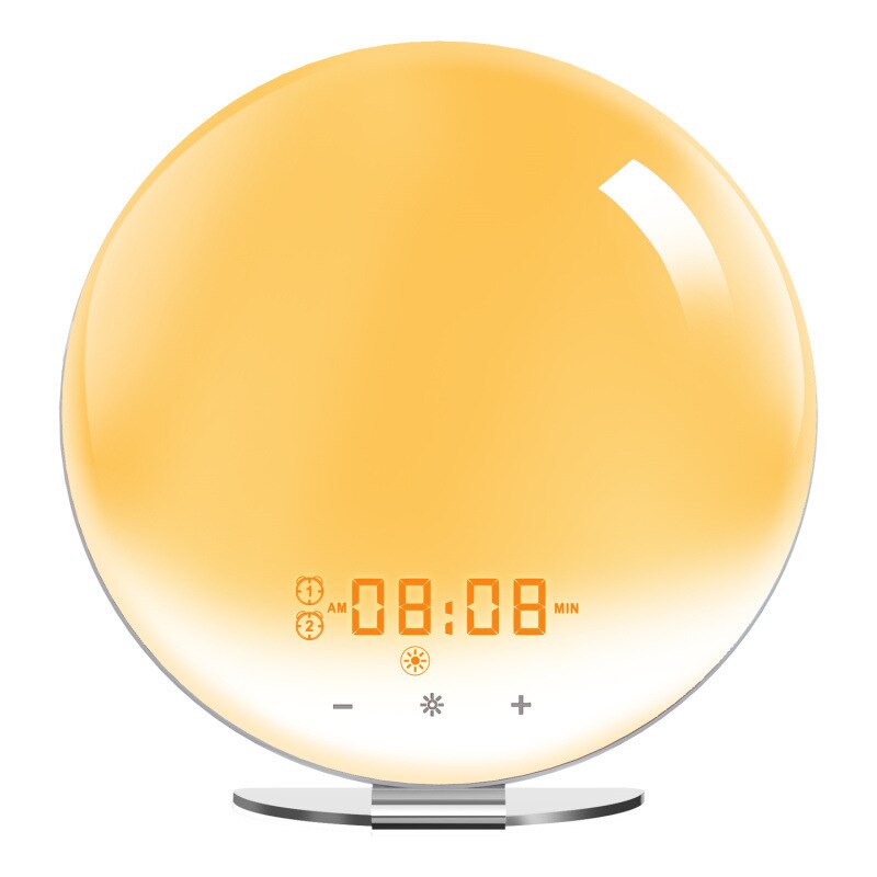 Wake Up Light Alarm Clock Sunrise Alarm Clock FM Clock Radio Touch Control Bedroom Digital Clock Ideal for: US