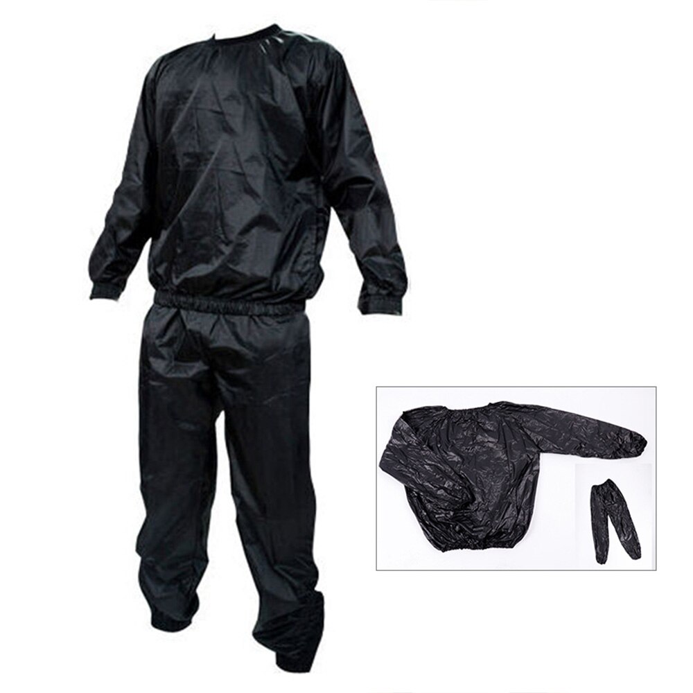 Sauna Suit Heavy Duty Fitness Gewichtsverlies Zweet Sauna Pak Oefening Gym Anti-Rip Zwart Zweet Sauna Pak Oefening gym Anti-Rip