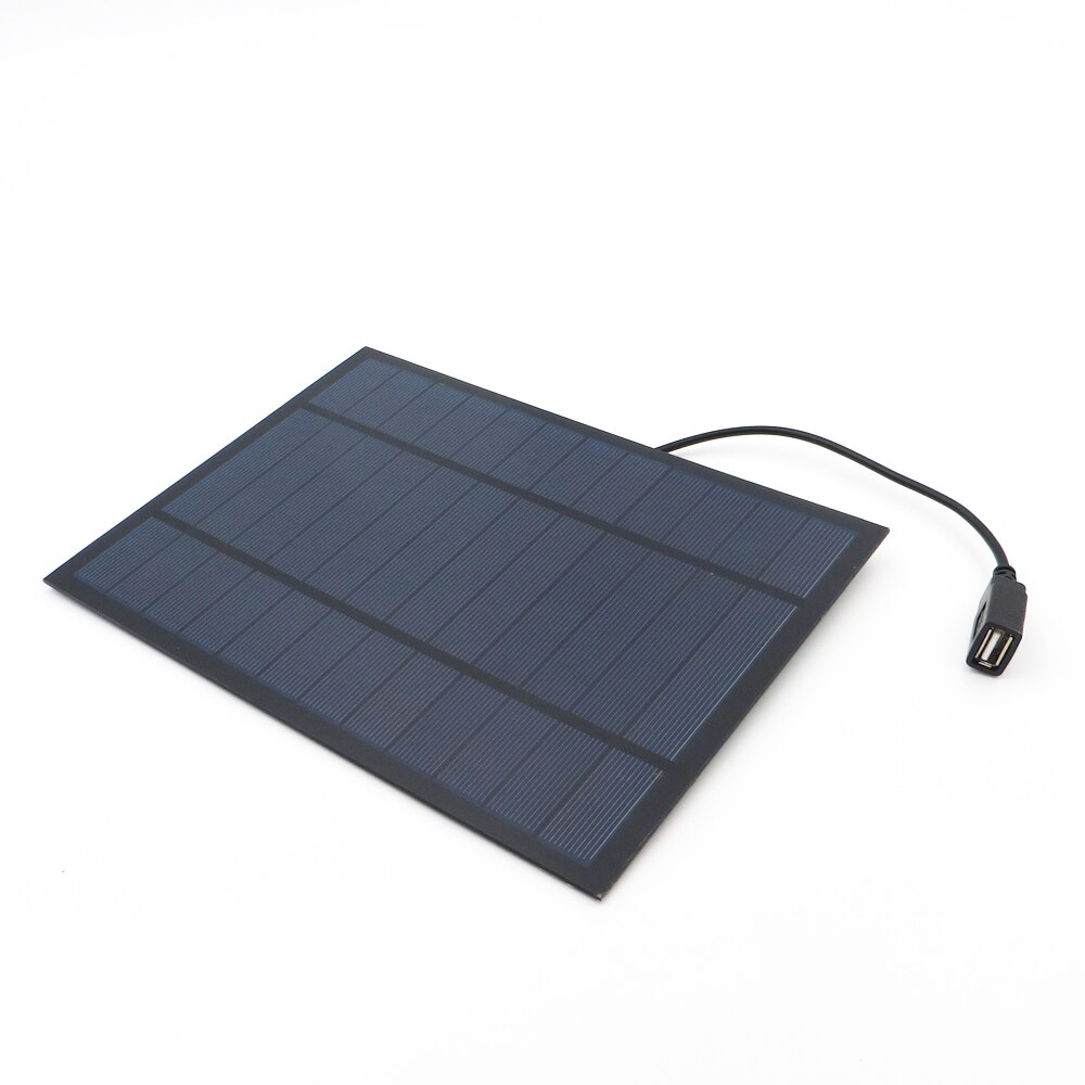 Solar Panel Charger 6V 6W Polycrystalline Solar Cell DIY Solar Charge Battery cable 30cm 5V USB output Solar Panel 6VDC