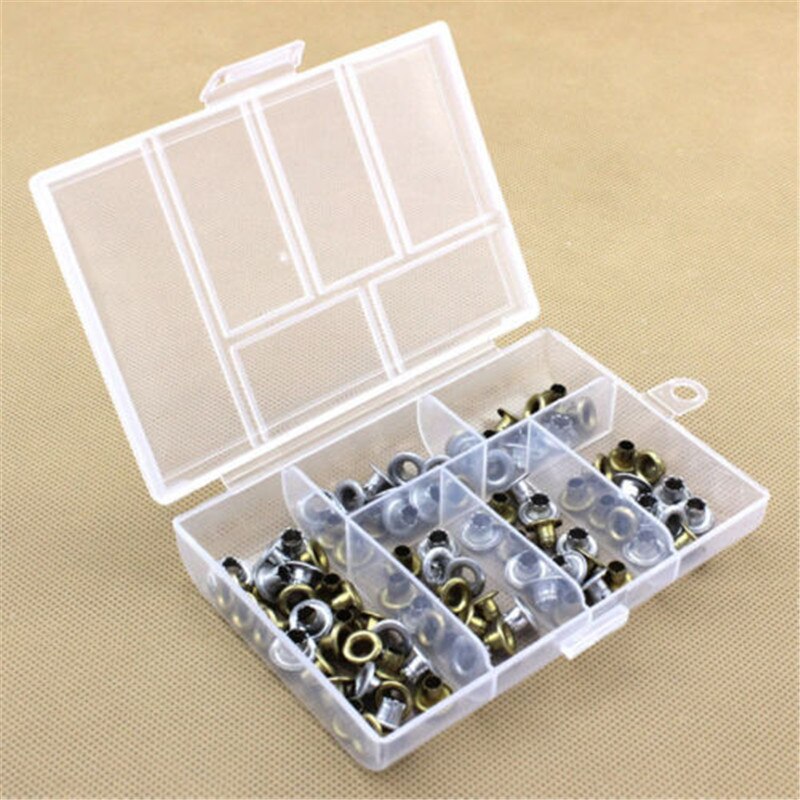 Bärbar plast 6-- fack förvaringsbehållare liten låda box transparent