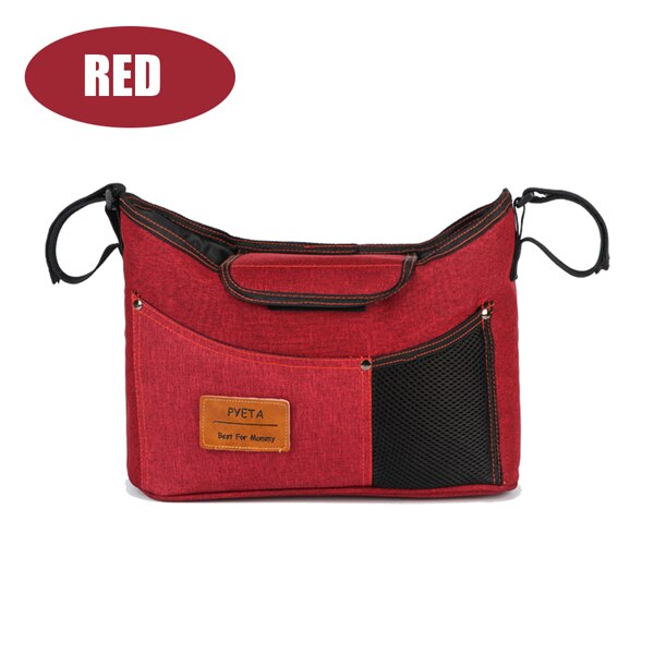 Pyeta Kinderwagen Tas Luiertas Voor Baby Spullen, baby Accessoire Organizer Mummy Bag Opknoping Wagen Kinderwagen Buggy Winkelwagen Fles Zak: Red