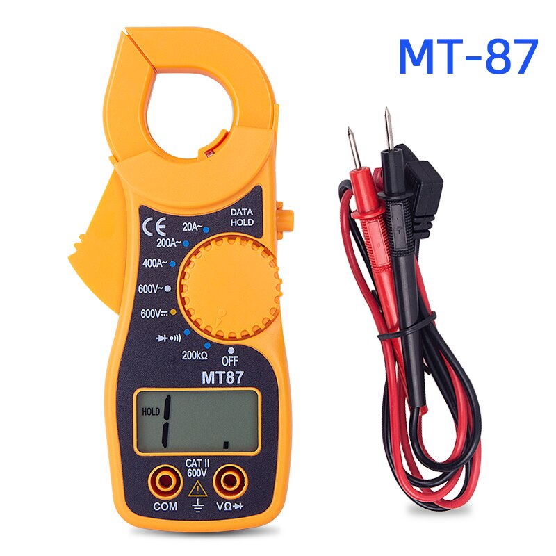 Multimeter digitalt klemmemeter dc ac tang amperemeter dc strømklemme meter multimetre kontinuitetstest måling