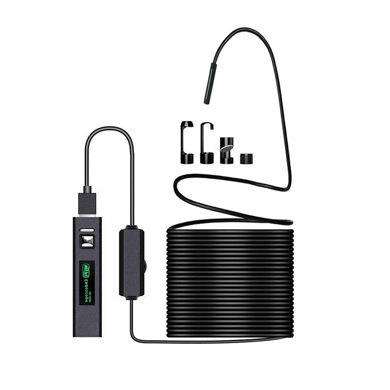 Wireless Endoscope WiFi Inspection Camera 1200P HD Borescope with 8 LED and 5M Cable Snake Pipe