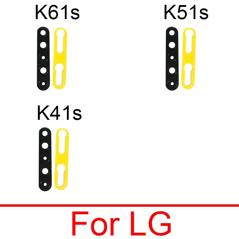 Achteruitrijcamera Glas Lens Voor Lg K61s K51s K41s Terug Camera Glas Lens Cover Met Sticker Adhesive Vervangende Onderdelen