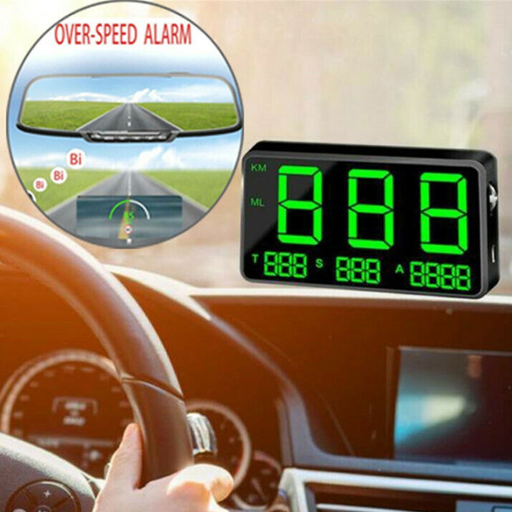System Display Digital Car HUD Alarm Bike GPS Speedometer Universal Overspeed Warning Large Screen Electronics Motorcycles Truck