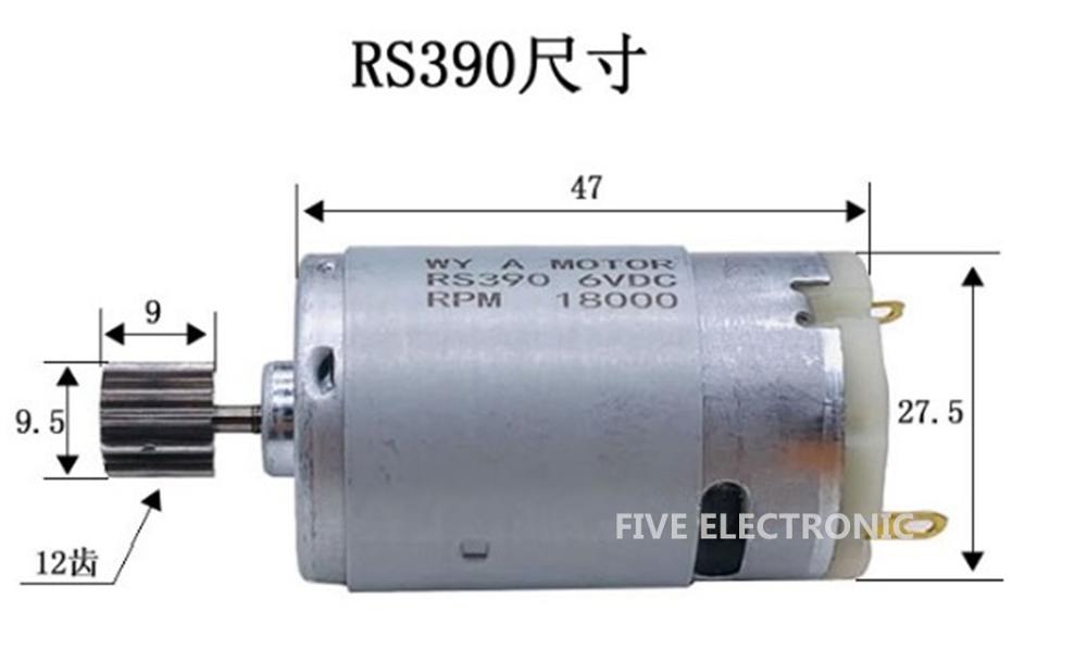Moteur Électrique 6V 20000 RPM Pour Voiture Jouet Enfant – Boîte De Vitesse Pour Kart, Quad, Moto RC – Pièce De Rechange 35W