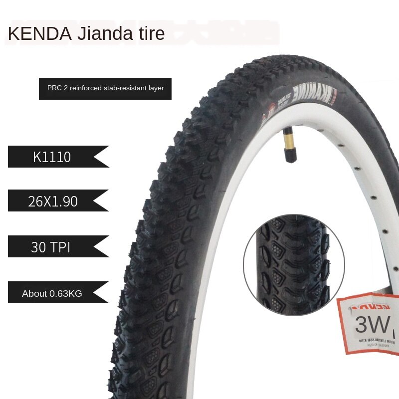 MTB Bicycle Tyre 26x1.25 26x1.5 26x1.75 26x1.95 26x2.125 26x1-38mm All Kenda26er MTB tyre Mountain Bike Tires: K1110 26 X 1.9