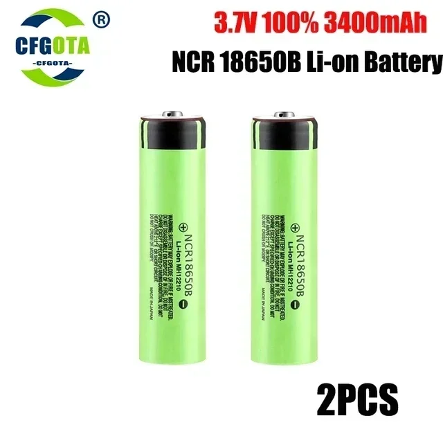 NCR18650 3400mAh Battery Ncr18650b 34B 3.7V 18650 3400mah Toy batteries Rechargeable Lithium Battery Flashlight 18650 Battery: PURPLE