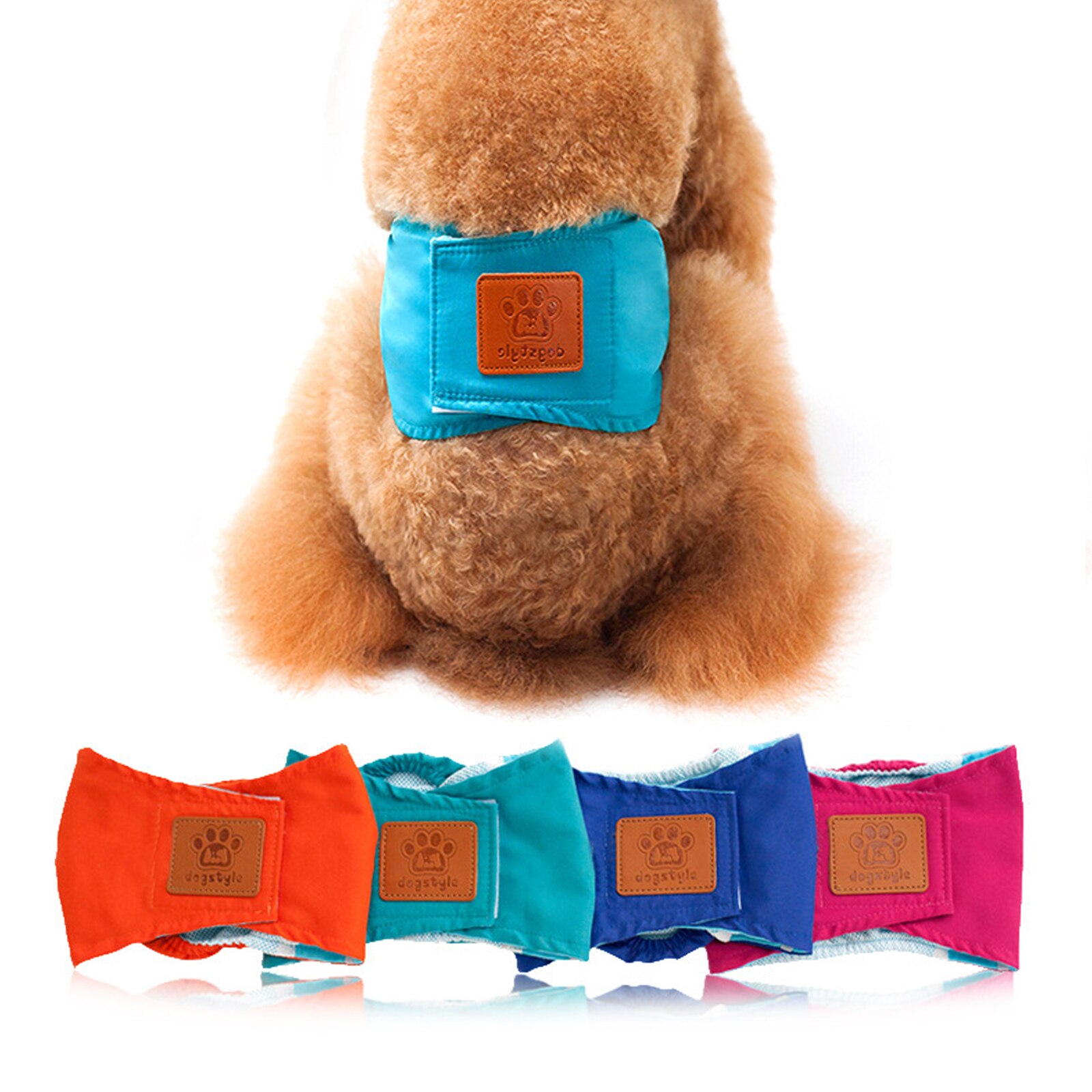 4 Pack Male Dog Wraps Reusable Dog Diapers Male Belly Band Washable Diapers