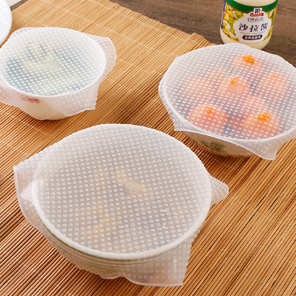 Transhome-envoltura de silicona reutilizable para alimentos, envoltura elástica para mantener la comida fresca, utensilios de cocina, Saran