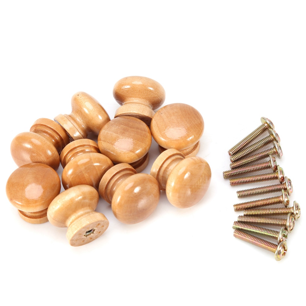 Cabinet Knobs And Handles Natural Wooden Furniture Pull Handle Kitchen Cabinet Drawer Cupboard Door Knob Furniture Handle