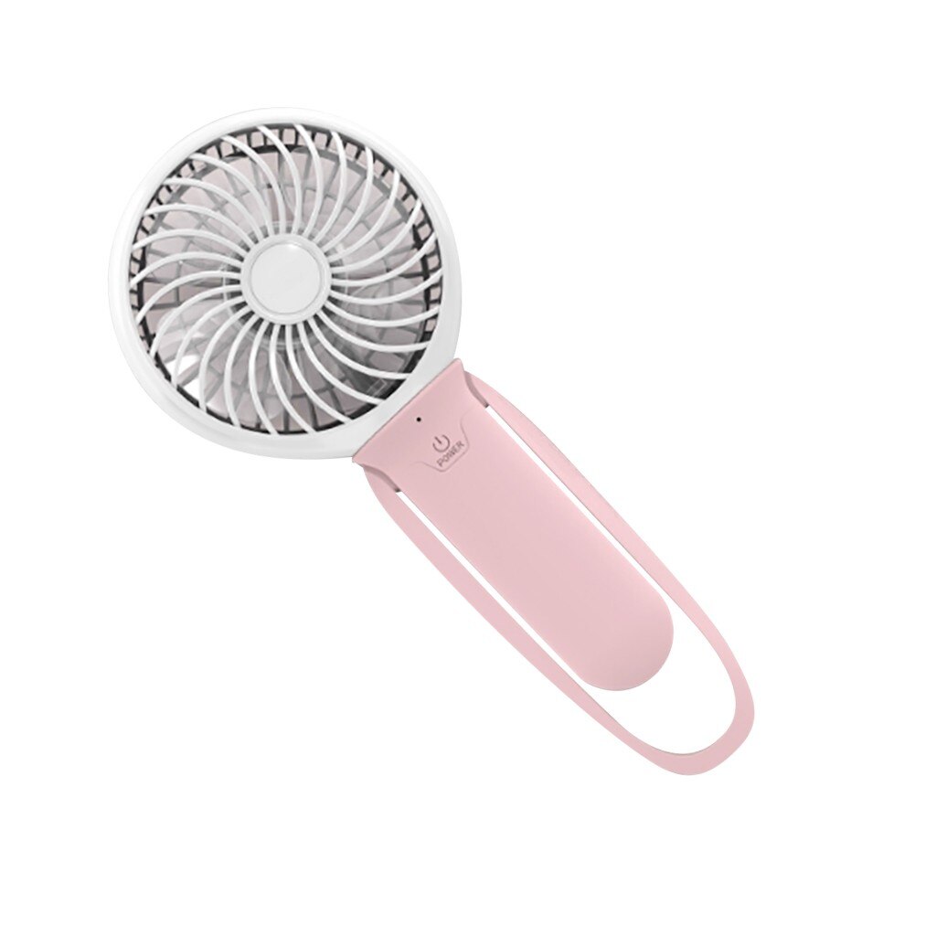 USB Three-Speed Adjustable Lighting Small Low Noise Colorful Portable Desk Multi-function Mini Rechargeable Fan: PK