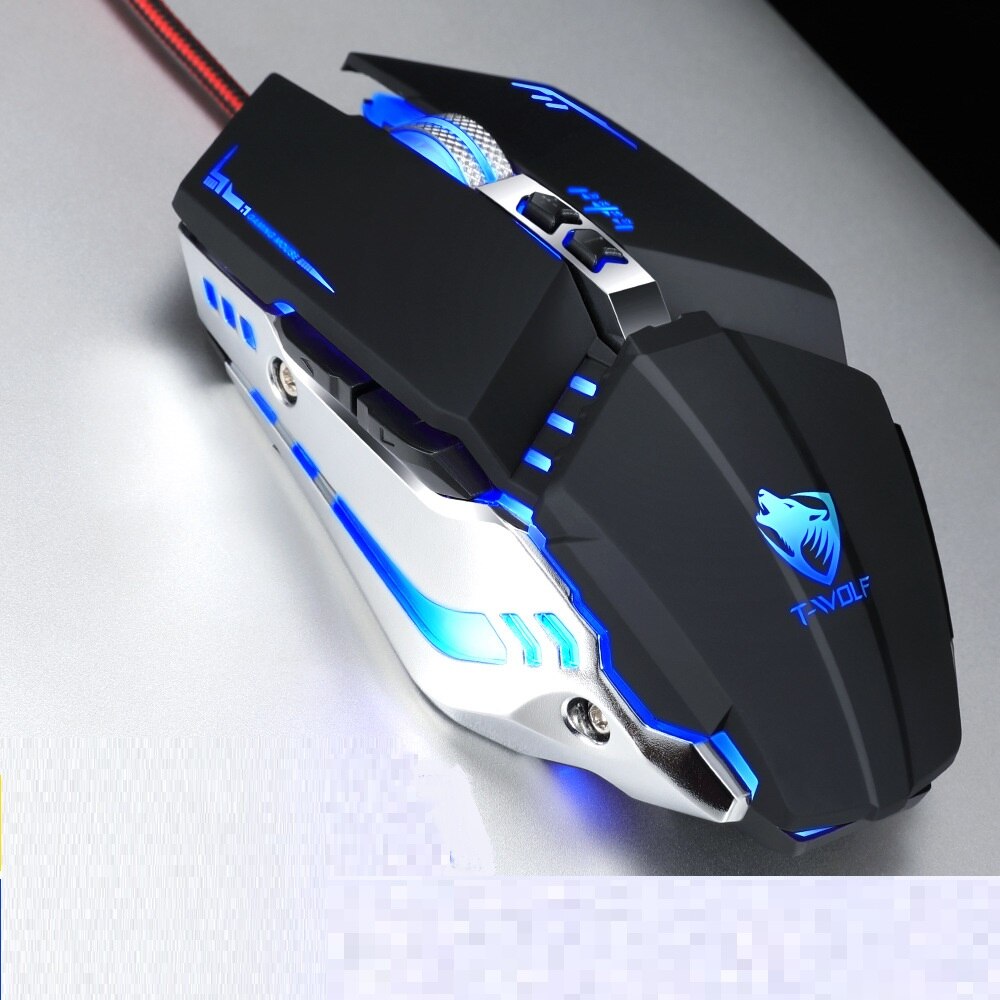 Mouse da gioco cablato professionale 7 pulsanti 3200DPI LED ottico USB Mouse per Computer Mouse da gioco Mouse da gioco Mause per PC laptop Gamer