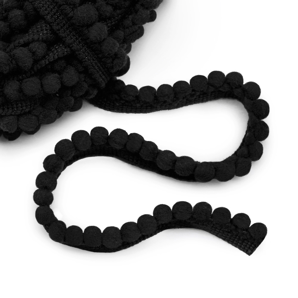 2 meter pompomkant boll pompom frans band sömnad spets virat tyg handgjorda hantverkstillbehör gör-det-själv: Guld-