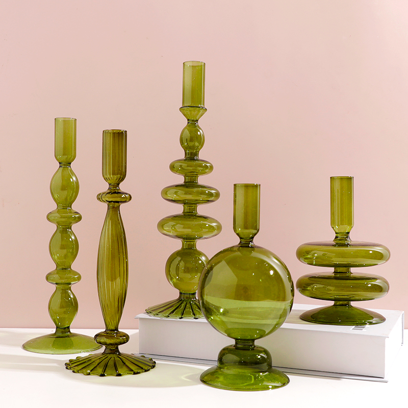 Candelabro de cristal europeo de lujo para decoración del hogar, soporte de palo de vela de boda, centro de mesa, gafas Vintage