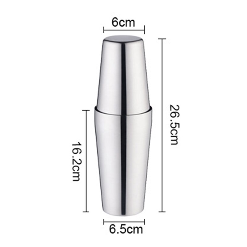 600 Ml + 750 Ml Rvs Cocktail Shaker Bar Set Wijn Martini Drinken Mixer Boston Stijl Shaker Voor Party bar Tool