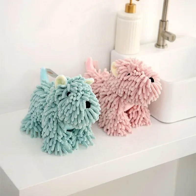 Keuken Cartoon Hond Chenille Handvegen Pop Sneldrogende Absorberende Handdoek Thuis Handdoek Badkamer Handvegen Pluche Handdoek