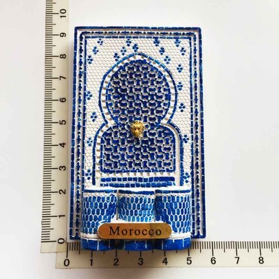 Imanes turísticos 3D para nevera, decoración de recuerdo, manualidades, manualidades, colección de , europa, marruecos: AMA21040006