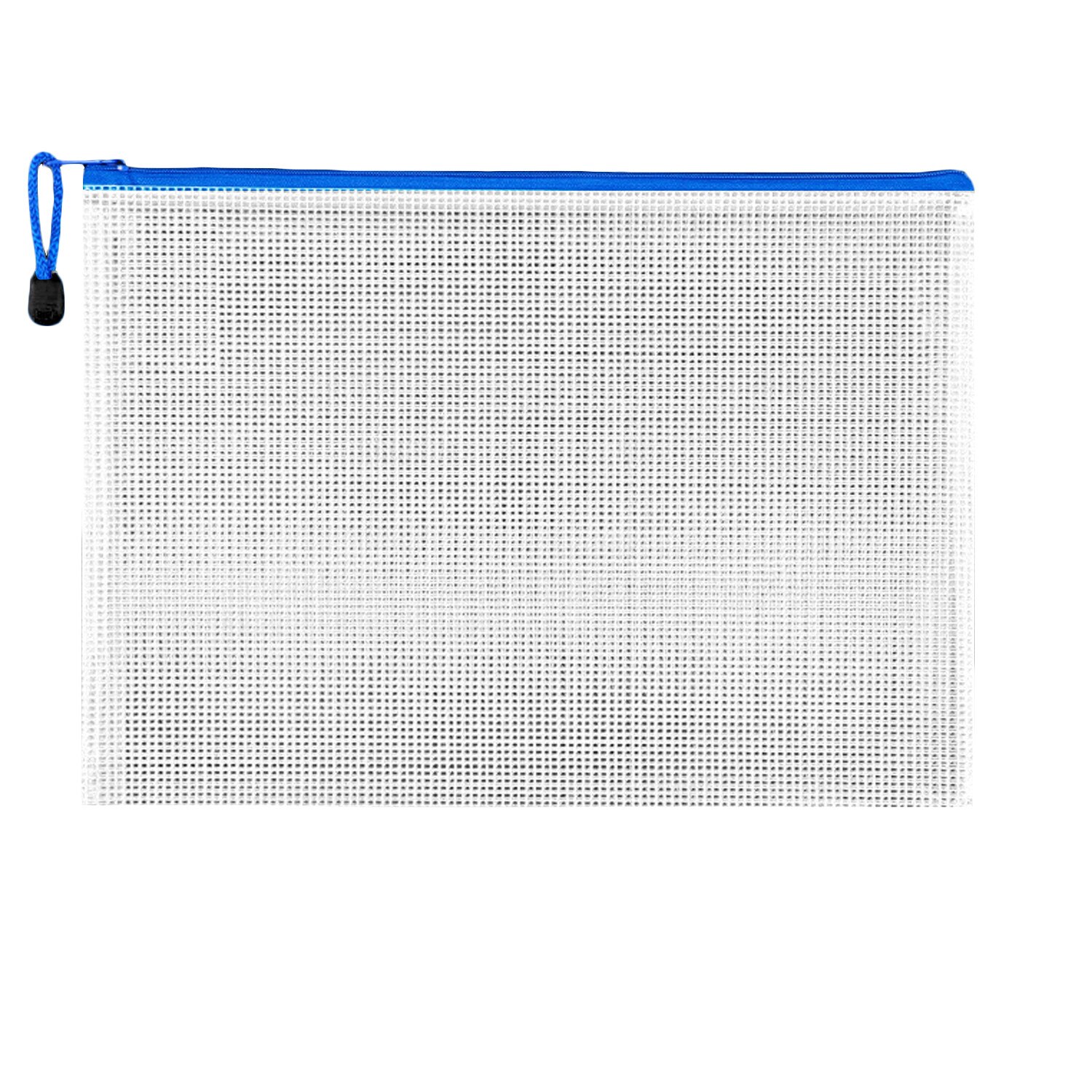 5pcs/lot office File Bag student supplies Waterproof Plastic Zipper Paper File Folder Book Pencil Pen Case Bag File document bag: white