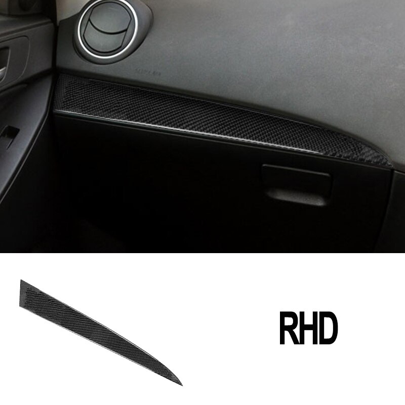 Pegatinas decorativas de fibra de carbono para salpicadero de coche, embellecedor de cubierta de consola central, para Mazda 3 Axela , , ,: RHD