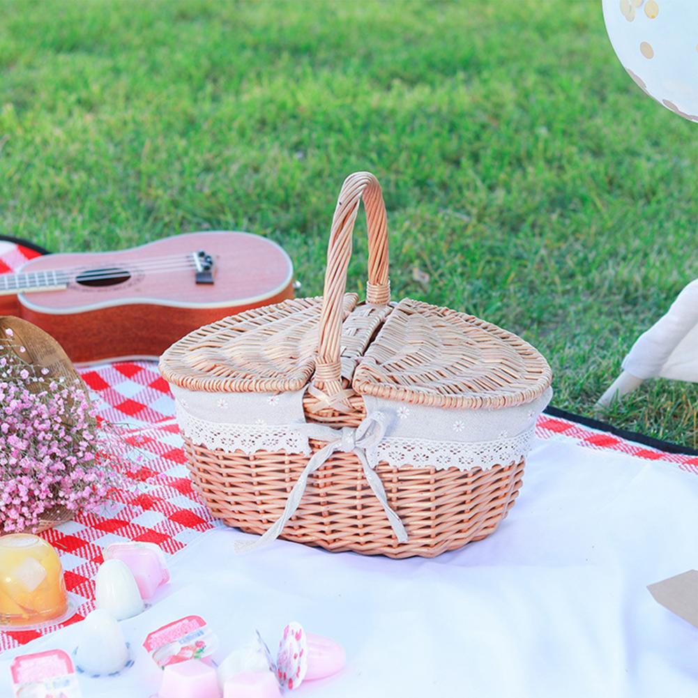 Fruit Basket Great Picnic Storage Rattan Basket Practical Rattan Basket