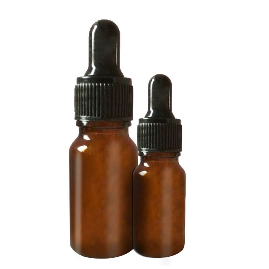 Frascos de vidrio ámbar de frasco gotero de vidrio botella de Perfume de aceite esencial de reactivo de pipeta recargable cuentagotas refinado botella # Y10