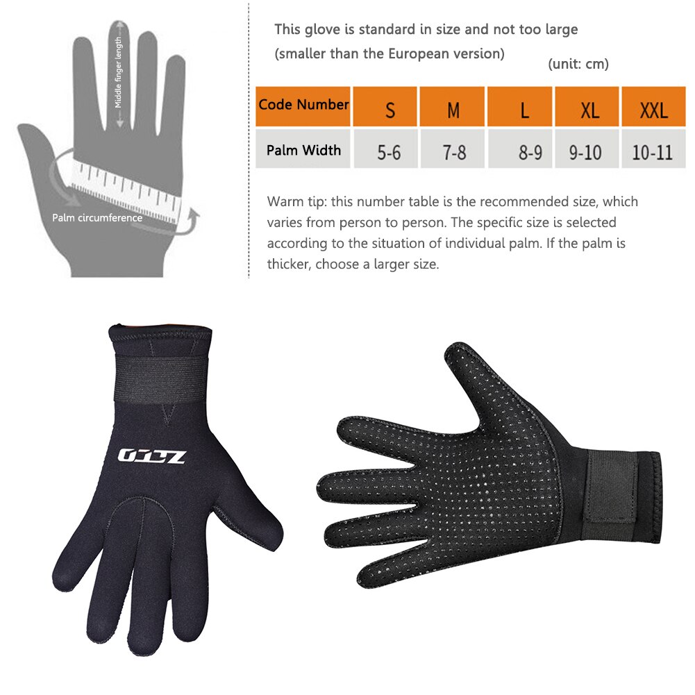 5mm Neoprene Swimming Scuba Diving Gloves Anti Slip Keep Warm Winter Gloves for Men Snorkeling Surfing Skiing Water Sport Supply