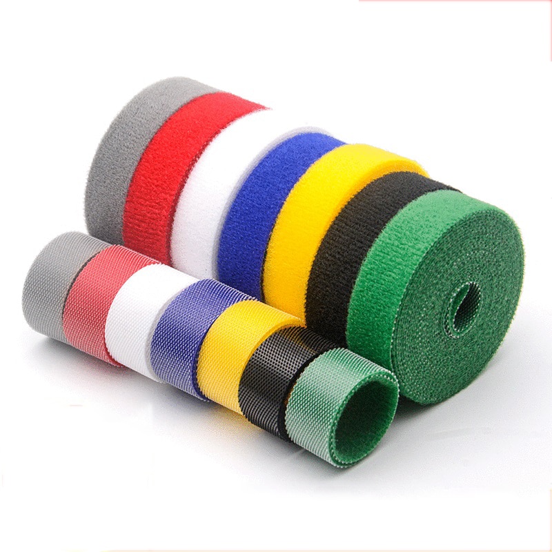 2Meters/Roll 15/20/50mm Color magical Glue Self-adhesive Velcros Tape Hook and Loop Adhesive velcro Nylon Reusable Adhesive