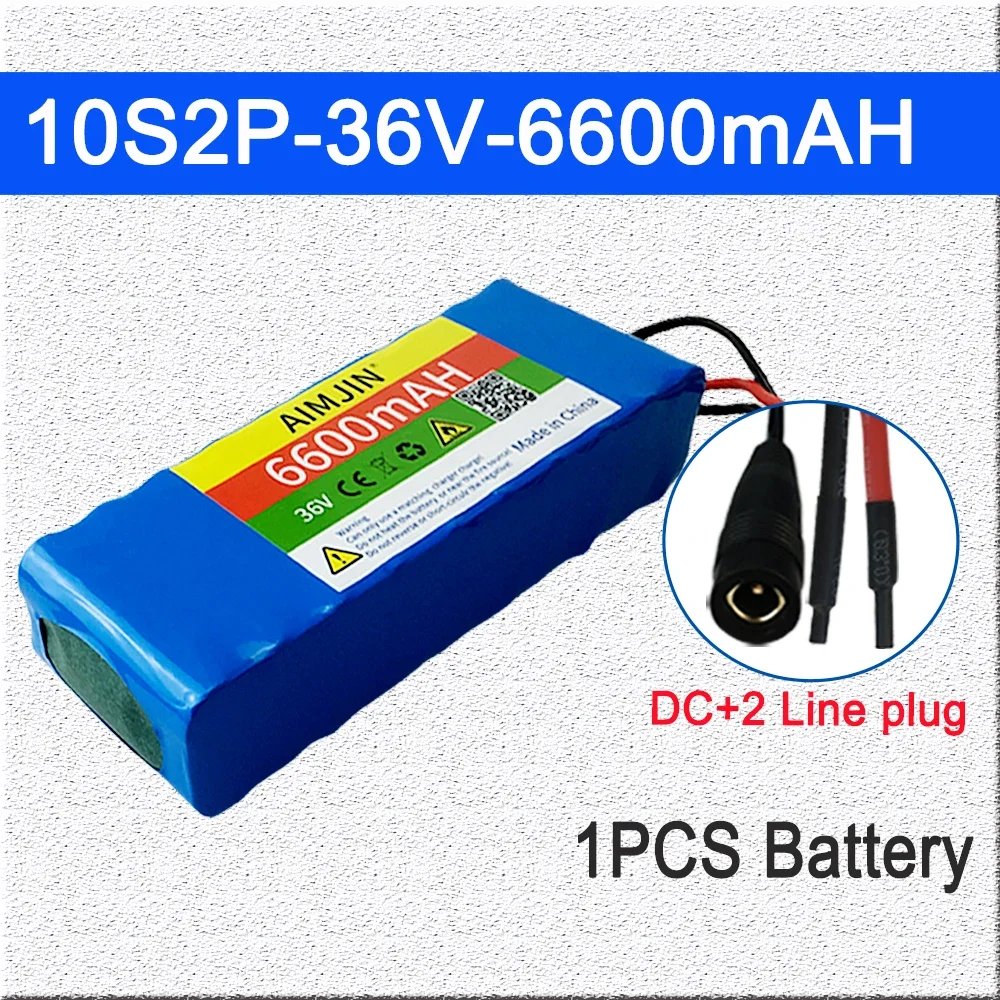 18650 10S2P 36V 6.6Ah Lithium Battery Pack Built-in BMS,For Electric 36V Scooter Bicycle: WHITE