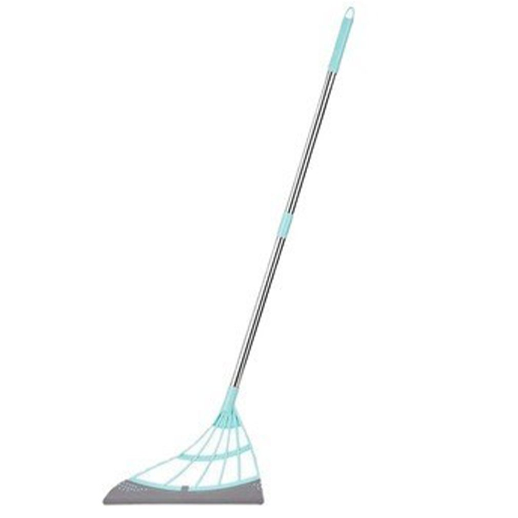 Foldable Magic Wiper Broom Mop Wiper Silicone Floor Clean Windows Pet Removal Brushes Non-stick Hair Sweeping Household Broom: Green scalable