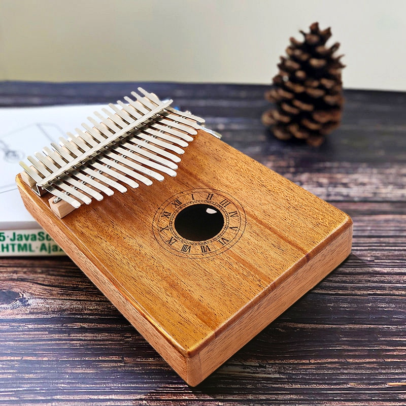 17 schlüssel Kalimba Daumen Klavier Sapele Mahagoni Körper Musical Instrument Uhr Finger Klavier Instrument