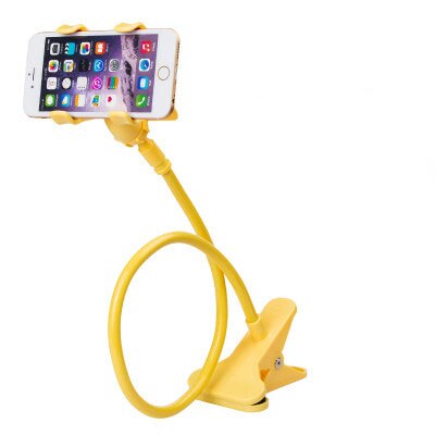 Universel paresseux support de téléphone bureau lit côté coloré Flexible Long bras pince support de téléphone pour iPhone samsung téléphone portable: Yellow