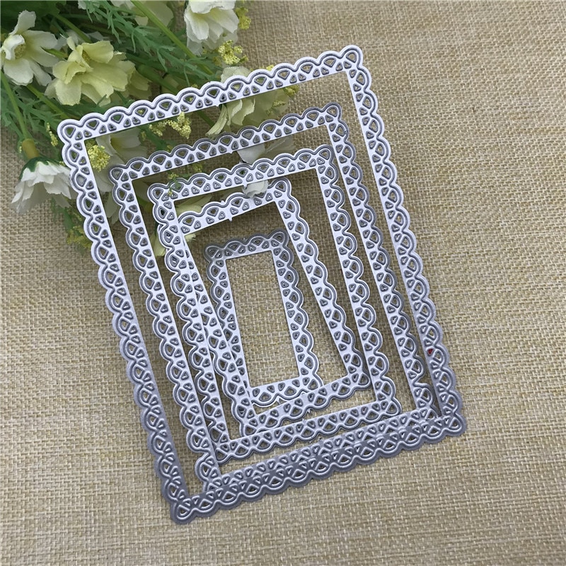 Rectangle Frame Metal Dies Scrapbooking Metal Cutting Dies Craft Stamps die Cut Embossing Card Make Stencil Frame