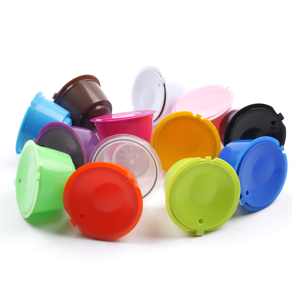 13-- farve genanvendelig kaffekapsel plast genopfyldelig kompatibel til dolce gusto kaffefilterkurve kapsler
