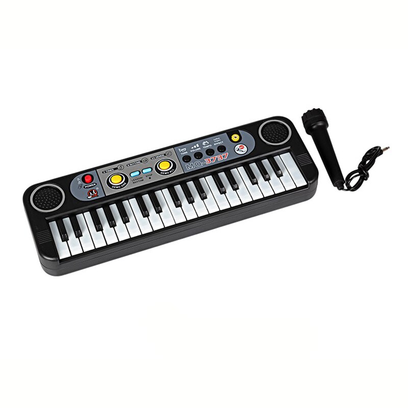 Mini 37 taster elektron tastatur læring musikinstrumenter legetøj med mikrofon tidligt uddannelsesmæssigt for børn begyndere: Default Title
