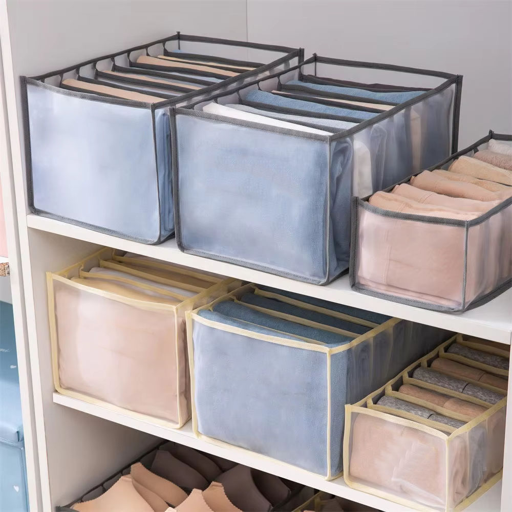 Kleidung Organizer Jeans Hosen Aufbewahrungsbox Kleiderschrank Schublade Organizer für Unterwäsche BH Krawatten T-Shirt Socken Organisationssystem