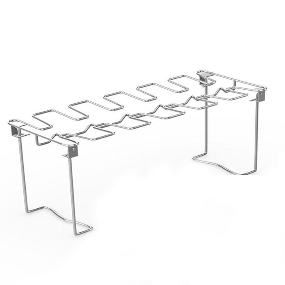 Chicken Wing Leg Rack For Grill Smoker Oven Stainless Vertical Stand Roaster Safe Steel BBQ In Barbecue Accessories Q3D1: A