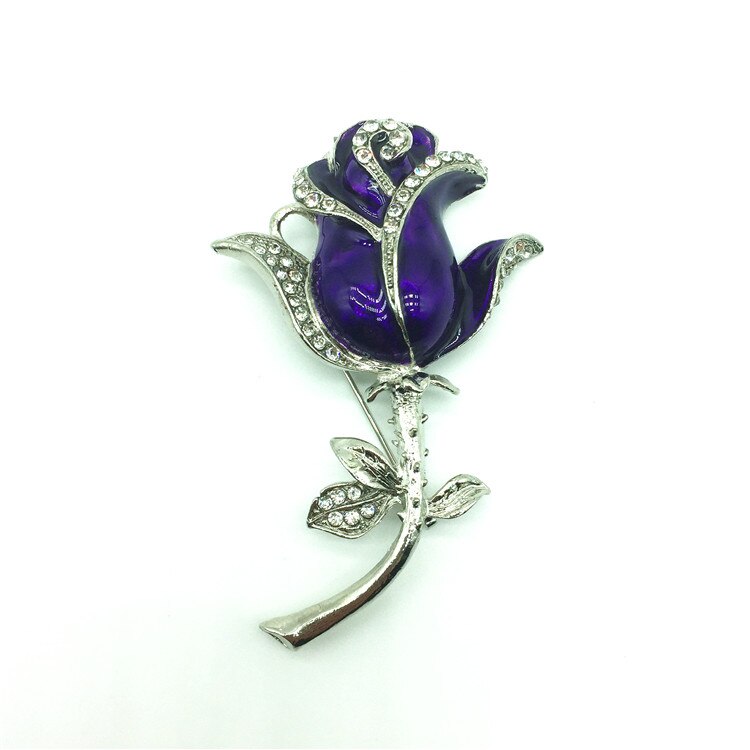 Dames 16 gb usb flash drive kristal bloemen Geheugen opslag diamant rose broche usb flash drive 8 gb pen drive USB Flash: 4GB / Purple