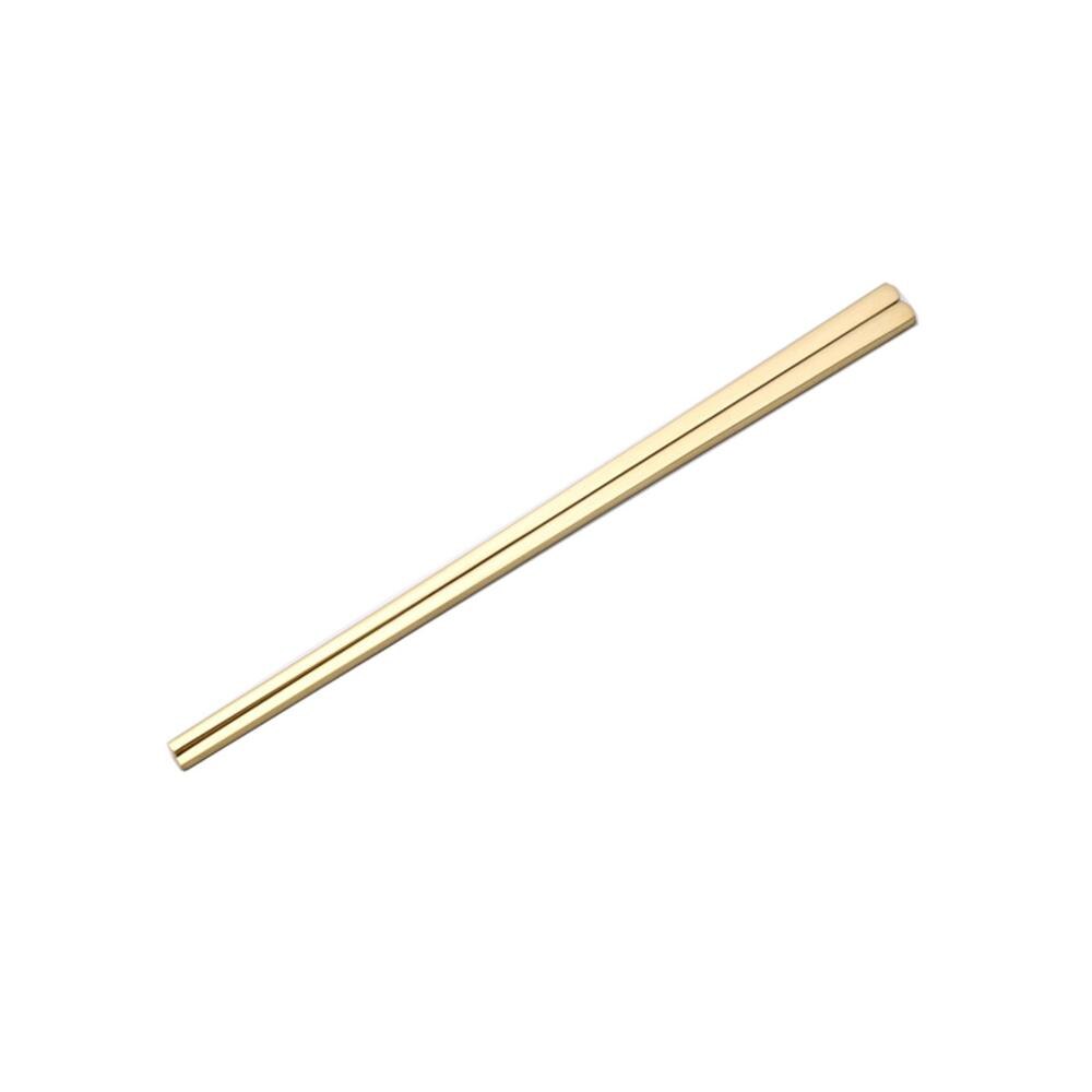 Korean Cuisine Spoon Chopsticks Tableware Stainless Steel Gold Silver Black Mirror Polished Titanium Round Solid Spoons: LLG0004-Gchopsticks